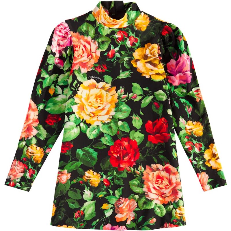 Dolce&Gabbana Kids Floral cotton-blend dress