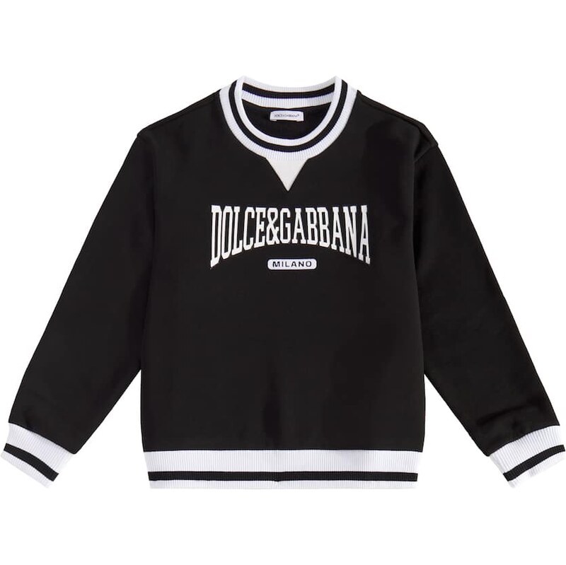 Dolce&Gabbana Kids Logo cotton jersey sweatshirt