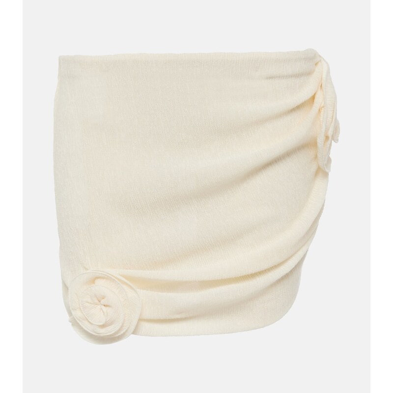 Magda Butrym Floral-appliquÃ crÃªpe miniskirt