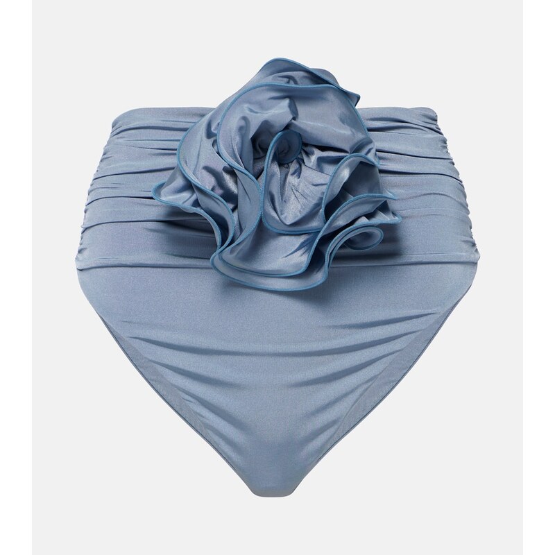Magda Butrym Floral-appliquÃ high-rise bikini bottoms