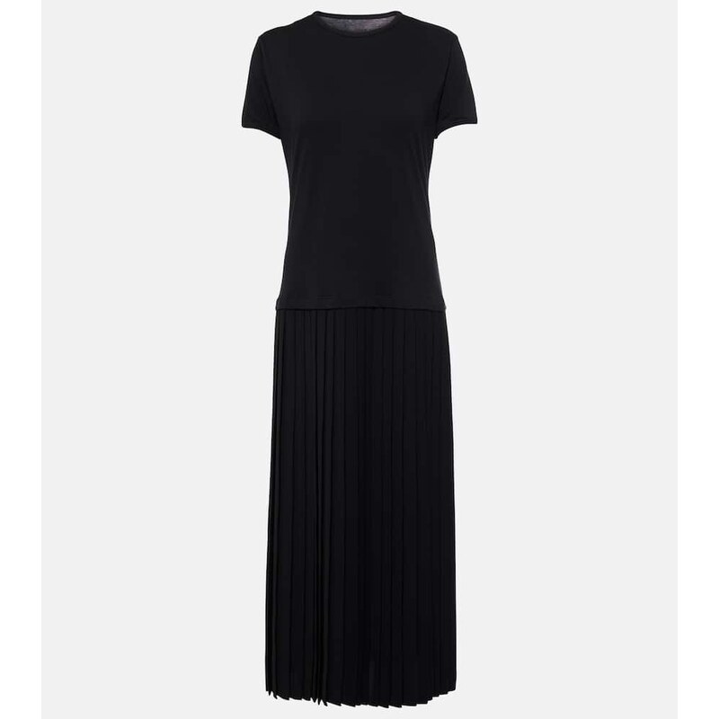 MM6 Maison Margiela Pleated cotton midi dress