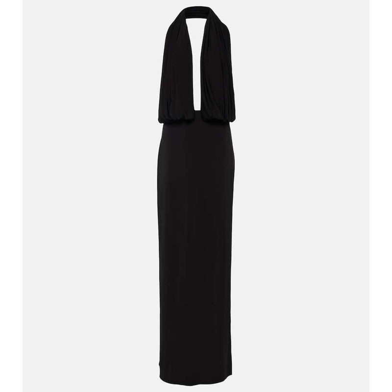 Magda Butrym Draped halterneck jersey gown