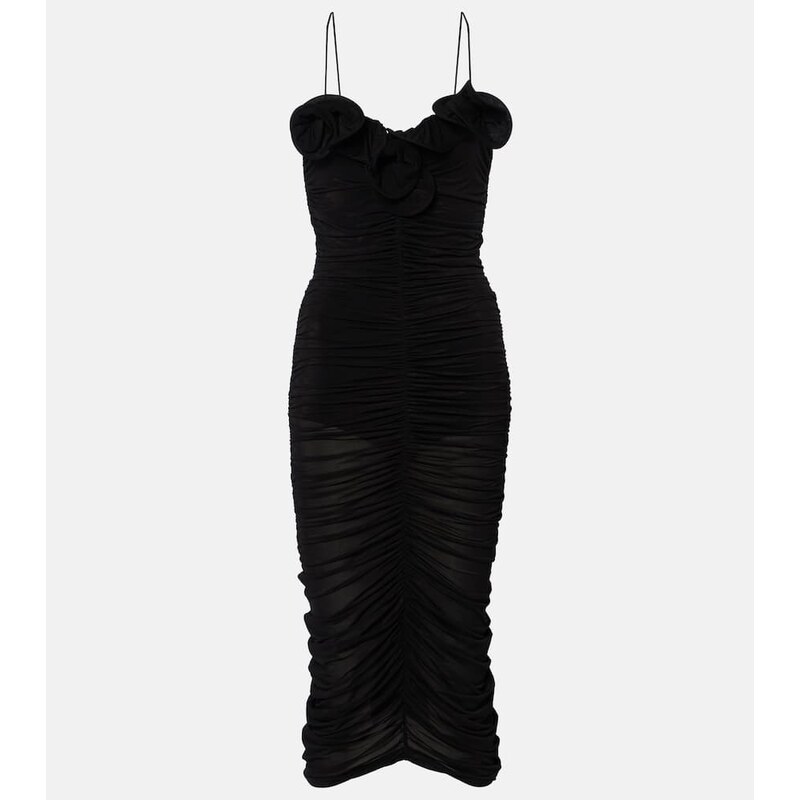 Magda Butrym Ruffled ruched jersey midi dress