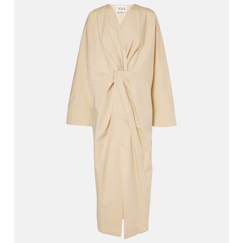 Tove Ailin draped cotton midi dress