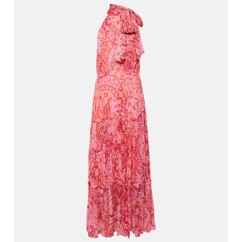 Rixo Neena silk chiffon lamÃ gown