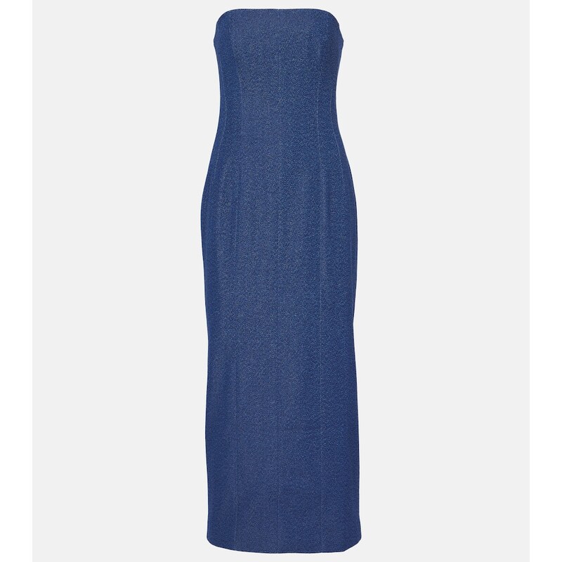 Tove Alba strapless denim midi dress