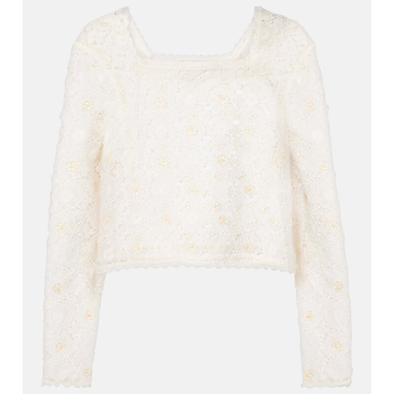 Rixo Natayla crochet crop top