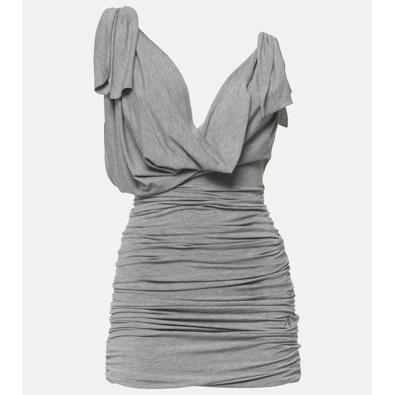 The Attico Draped jersey minidress