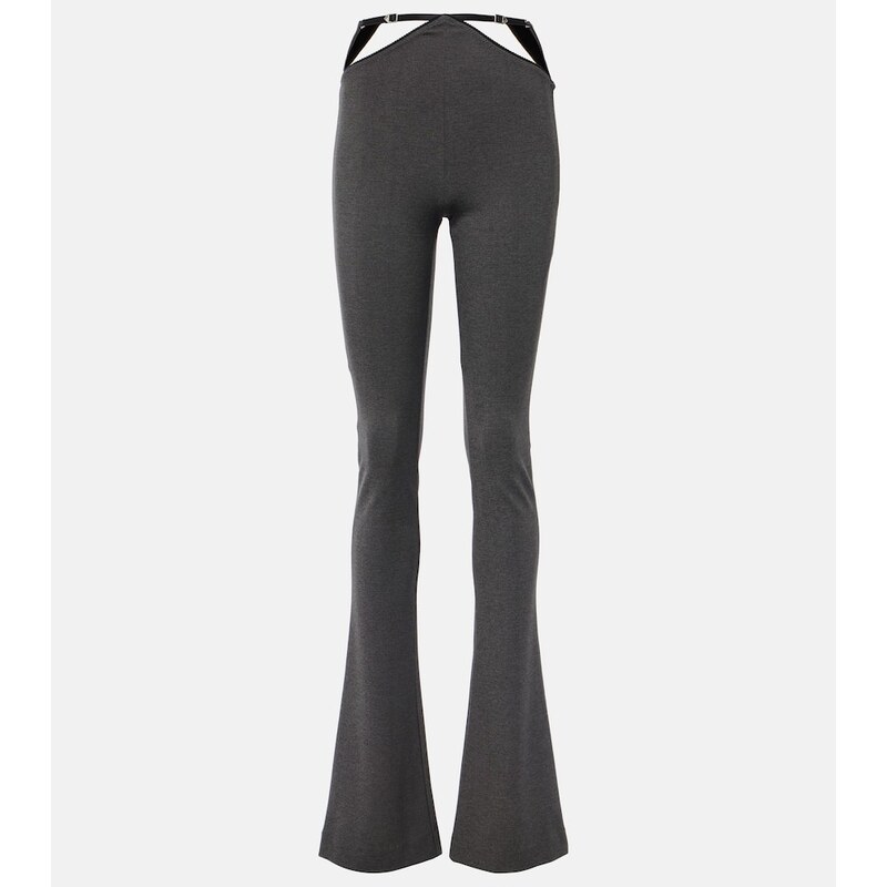 The Attico Cutout jersey flared pants