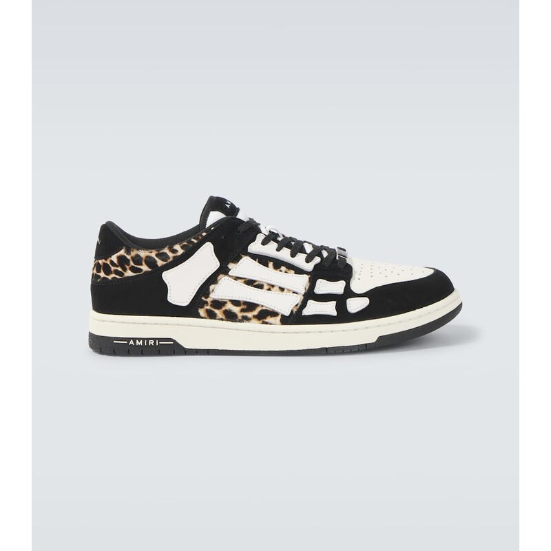 Amiri Leopard Skel Top Low leather sneakers
