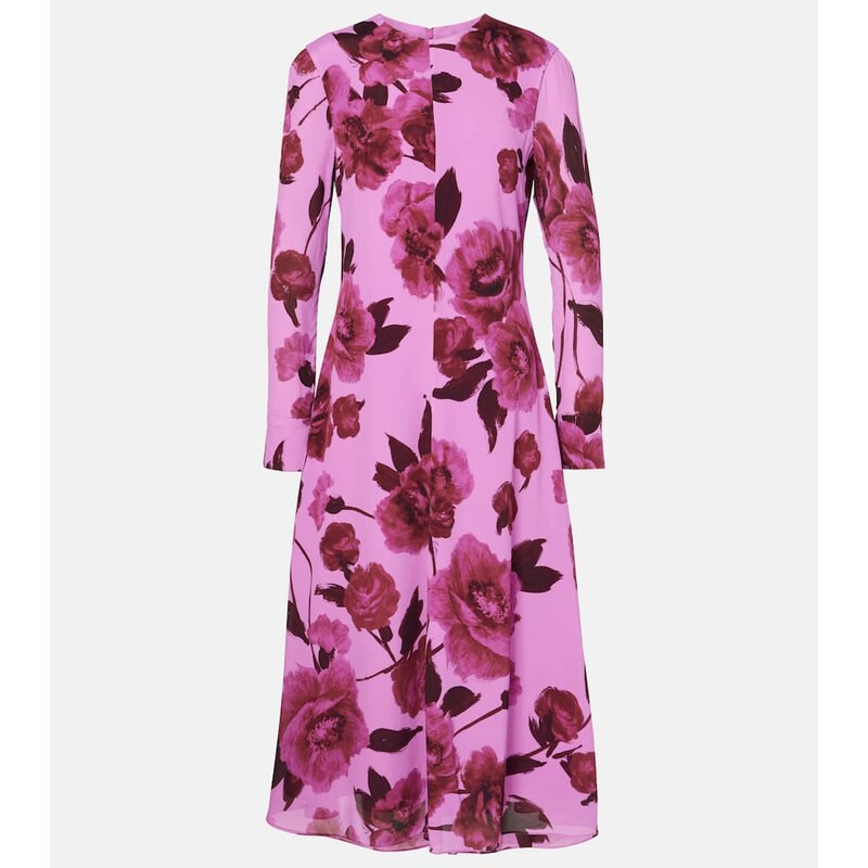 Erdem Floral crÃªpe midi dress