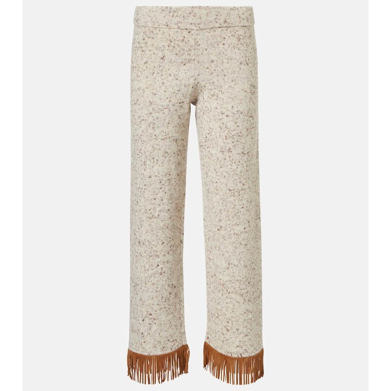 Alanui Dreamscape fringed wool-blend pants