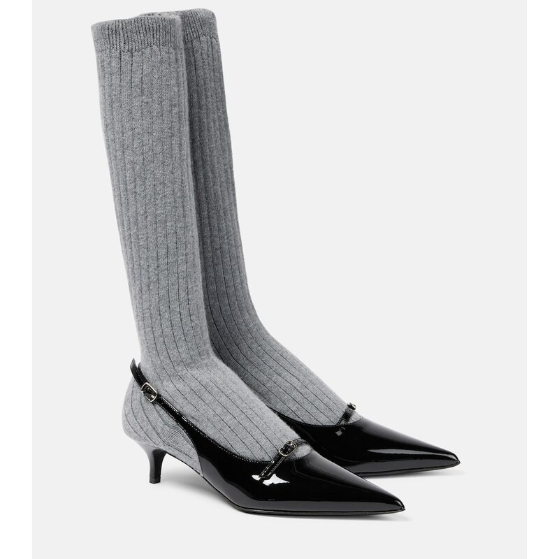 Magda Butrym Leather-trimmed sock boots
