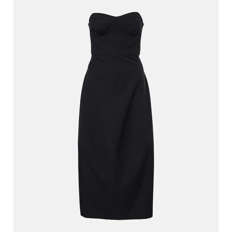 Fforme Jett cotton and wool corset dress