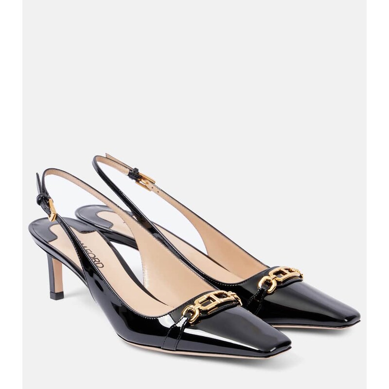 Tom Ford Whitney 55 patent leather slingback pumps