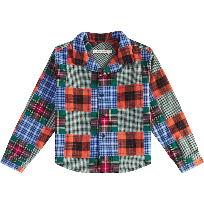 The New Society Perth patchwork cotton shirt