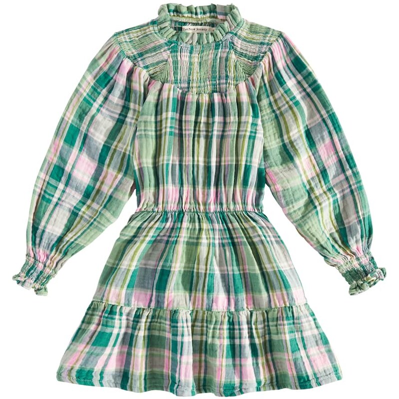 The New Society Greenland tartan cotton dress