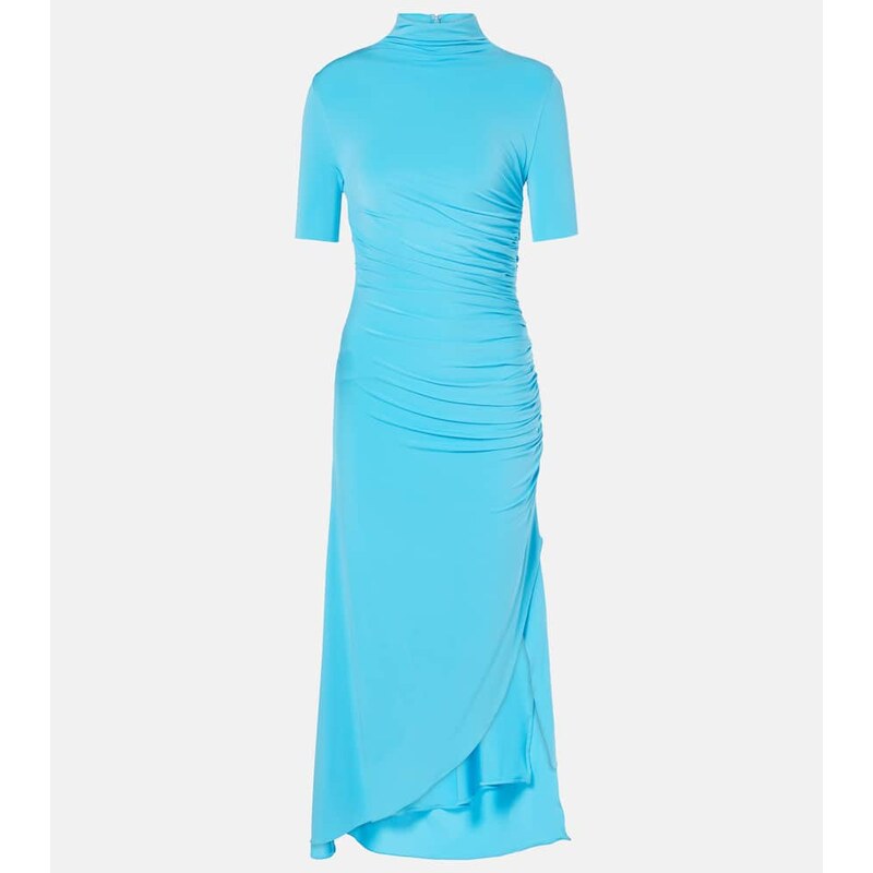 Alaia AlaÃ¯a Draped asymmetric midi dress