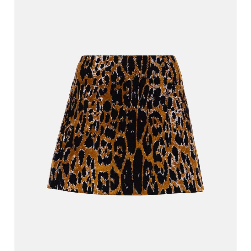 Alaia AlaÃ¯a Leopard-print miniskirt