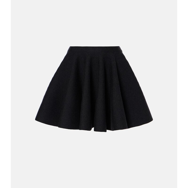 Alaia AlaÃ¯a Wool-blend miniskirt