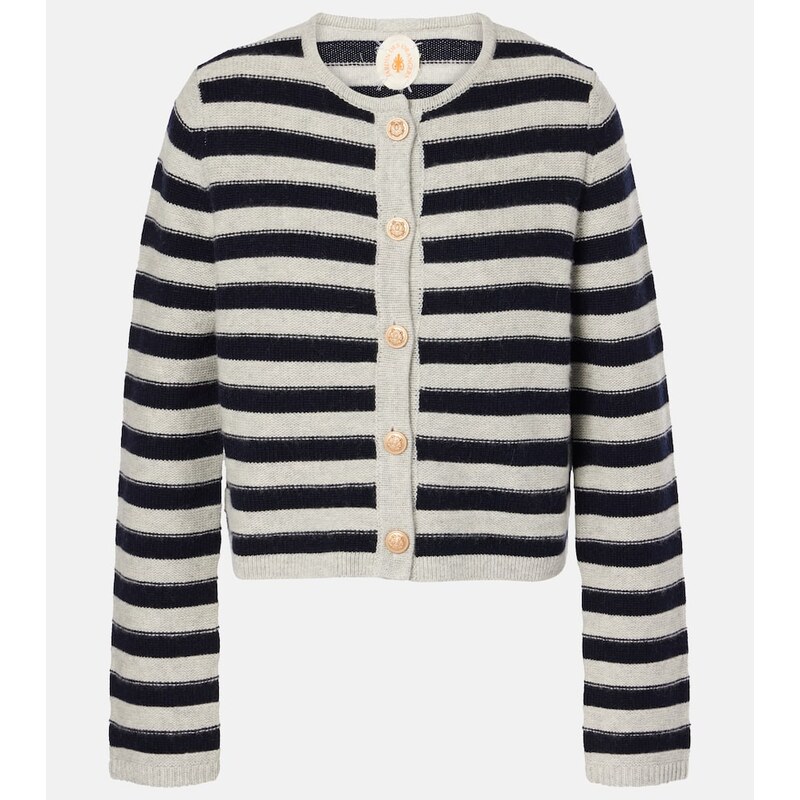 Jardin des Orangers Striped wool and cashmere cardigan