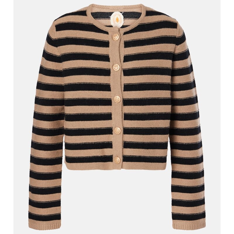 Jardin des Orangers Striped wool and cashmere cardigan