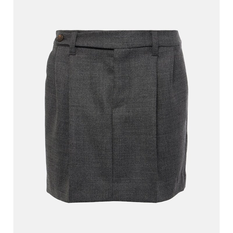 Brunello Cucinelli Pleated virgin wool miniskirt