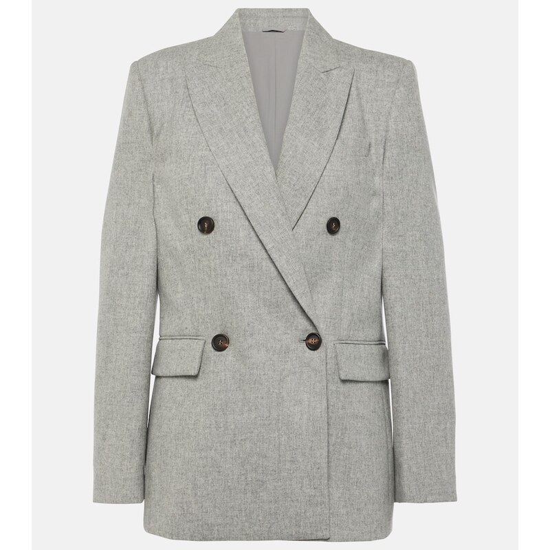 Brunello Cucinelli Wool and cashmere flannel blazer