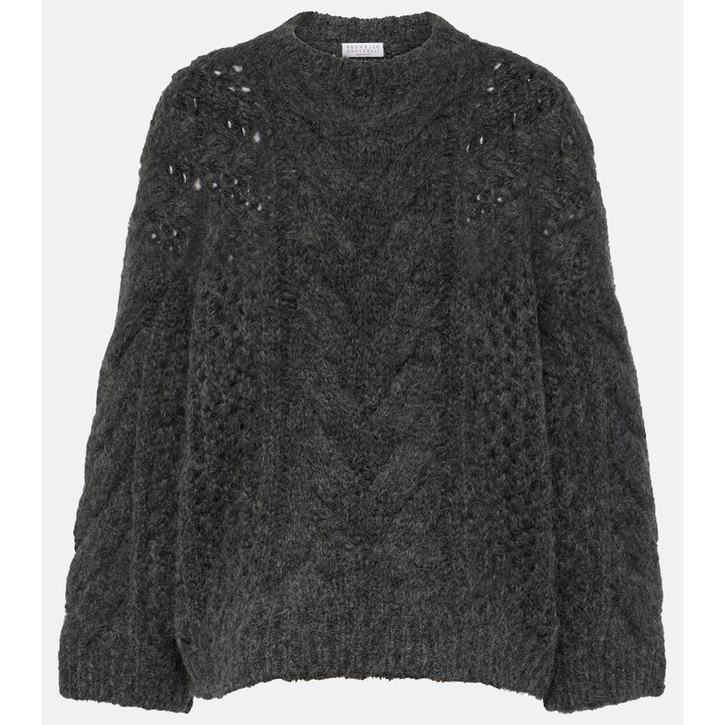 Brunello Cucinelli Cable-knit alpaca-blend sweater
