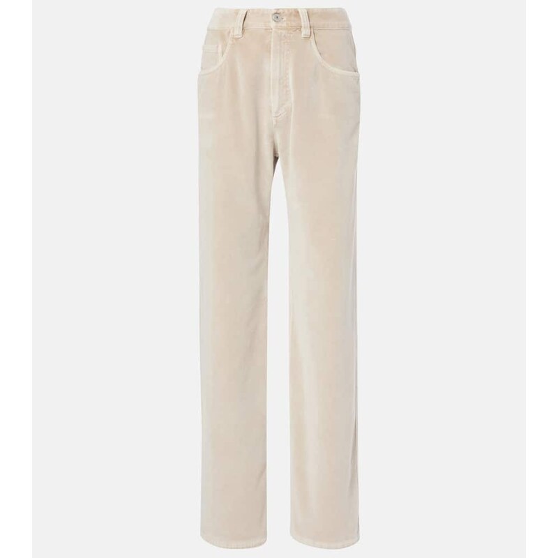 Brunello Cucinelli Dyed cotton wide-leg pants