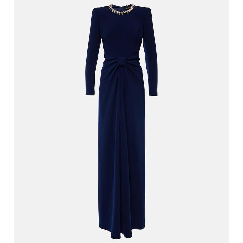 Jenny Packham Sunday embellished crÃªpe gown