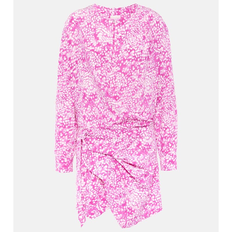 Isabel Marant Habla draped silk-blend minidress
