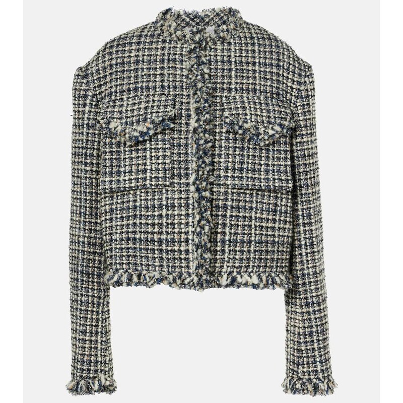 Sacai Wool-blend tweed jacket