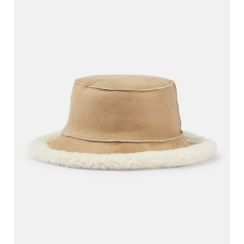 Dámský Brunello Cucinelli klobouk z lambérie, reverzní design