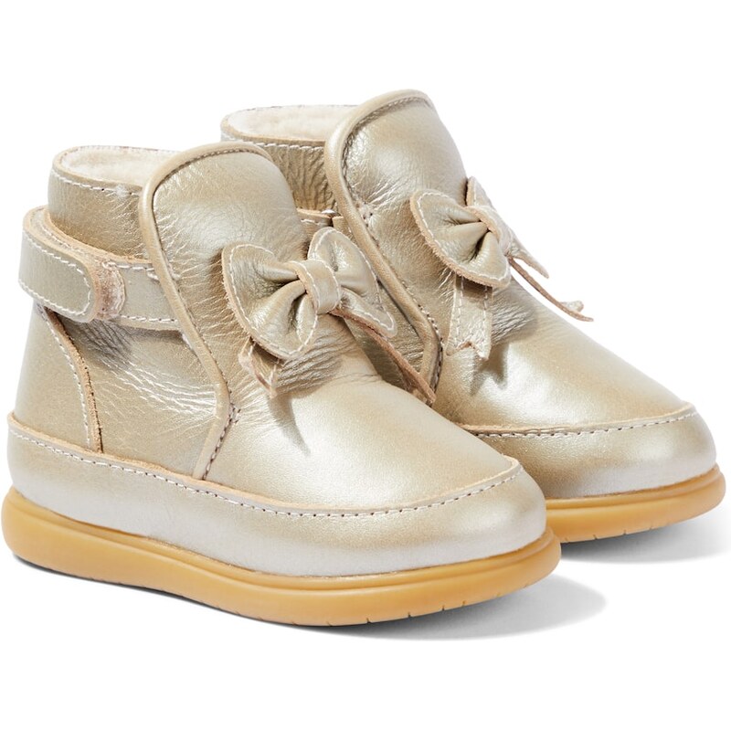 Donsje Baby Cemilla metallic leather booties