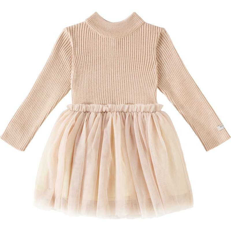 Donsje Baby Lotus wool-blend and tulle dress