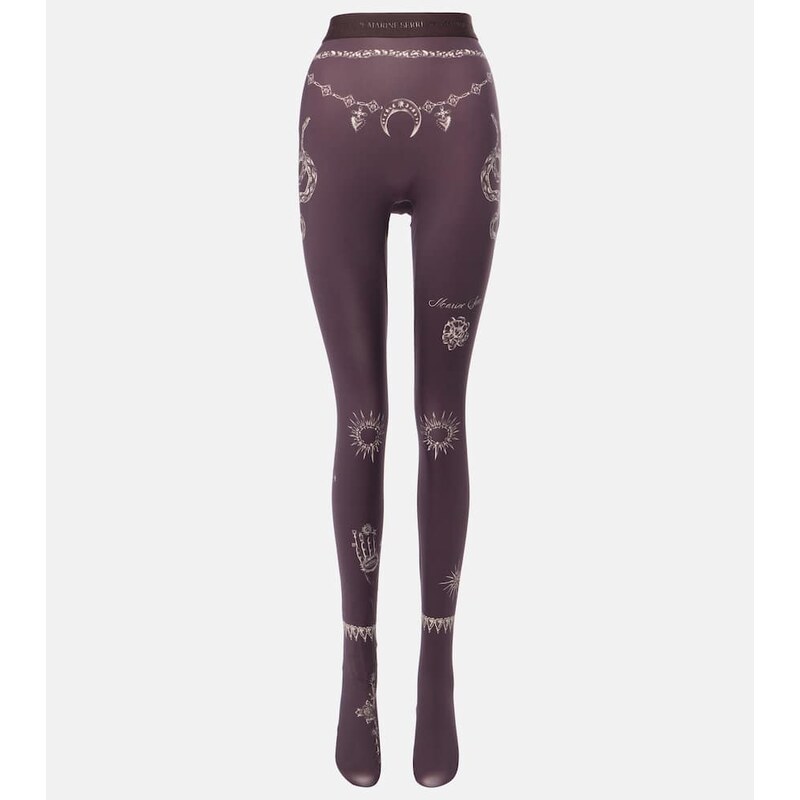 Marine Serre Printed jersey tights