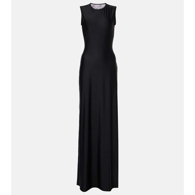 Marine Serre Draped jersey maxi dress