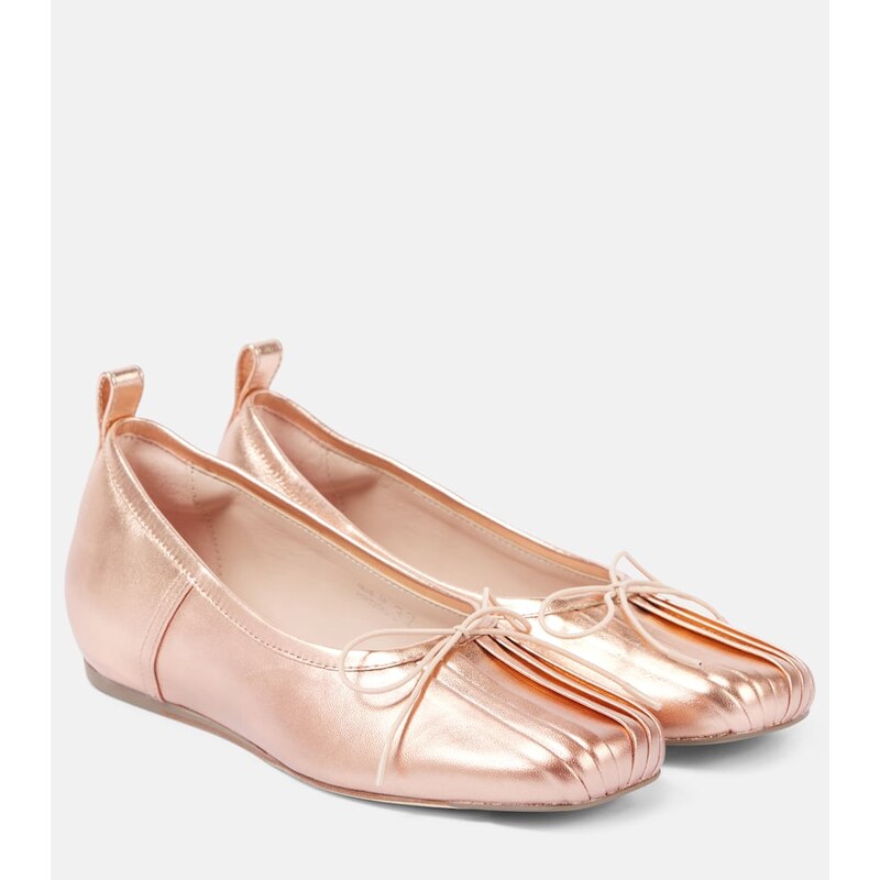 Simone Rocha Classic pleated leather ballet flats