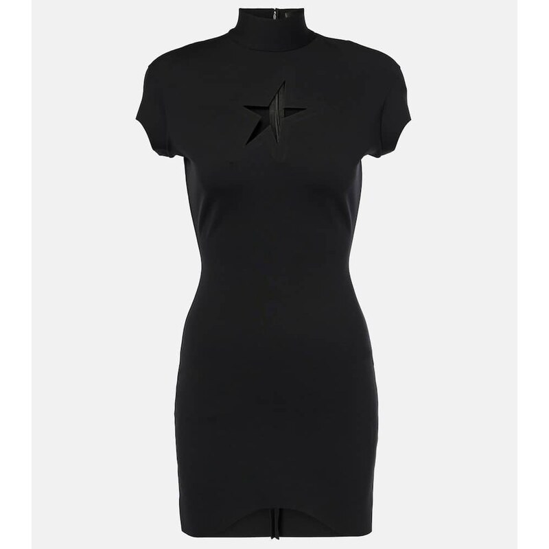 Mugler Black Star cutout minidress