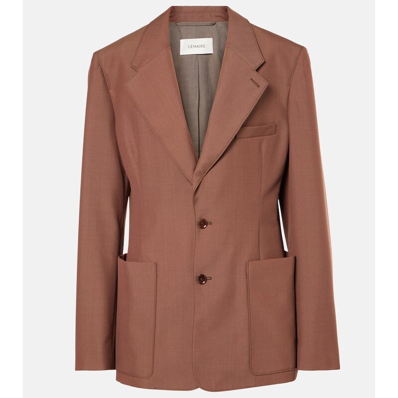 Dámská saka Lemaire Twill blazer v barvě Rosy Brown