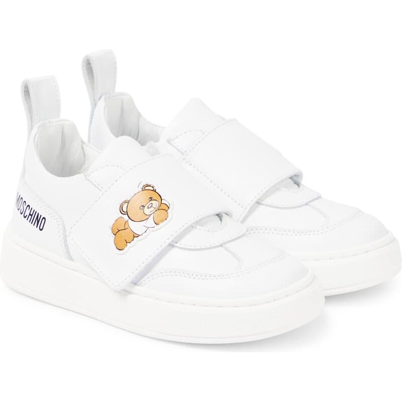 Moschino Kids Teddy Bear leather sneakers