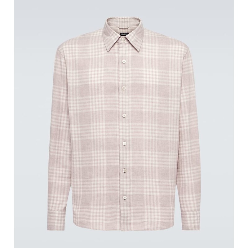 Zegna Checked cotton flannel shirt