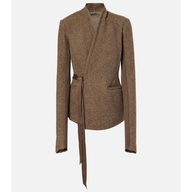 Rick Owens Hollywood wool wrap jacket