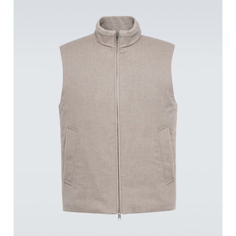Mužská vesta Zegna Cashmere ve světle šedé barvě