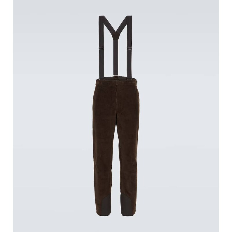 Zegna Cashmere and cotton corduroy ski salopettes
