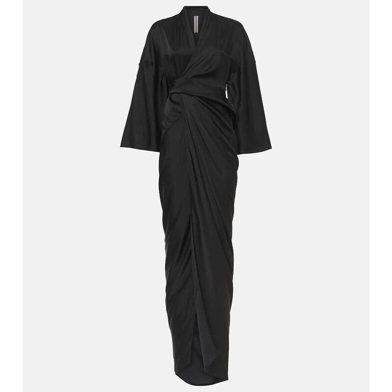 Rick Owens Satin wrap gown