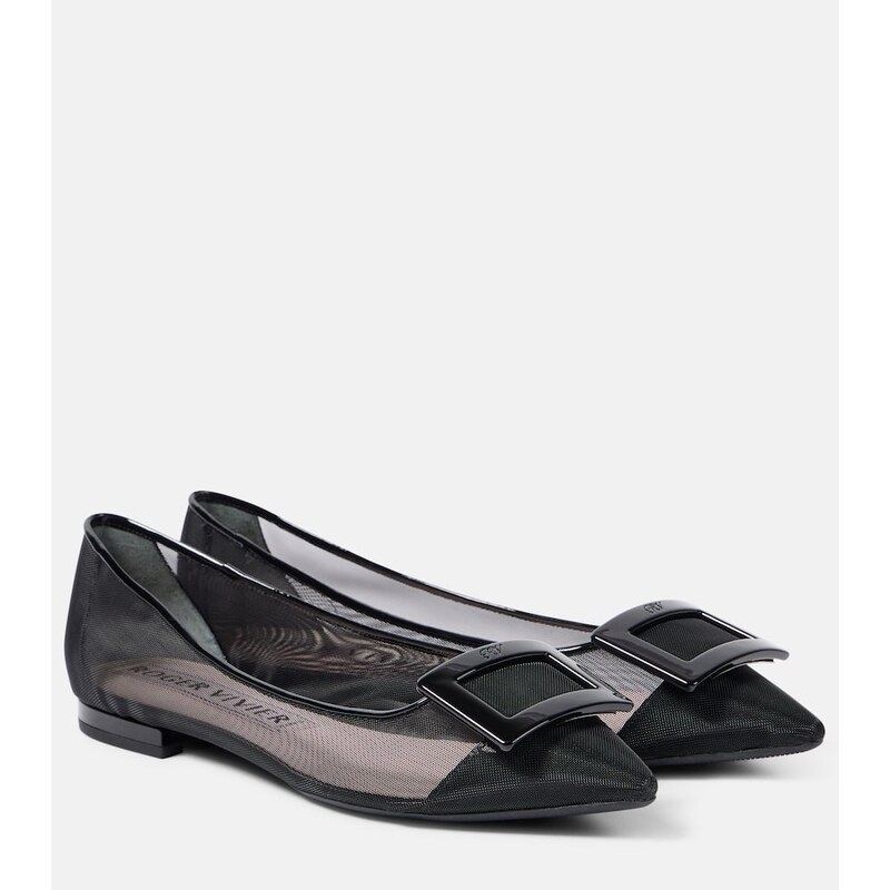 Roger Vivier Gommettine mesh ballet flats