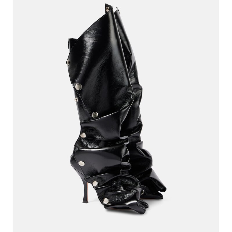 Y/Project Snap 100 leather knee-high boots