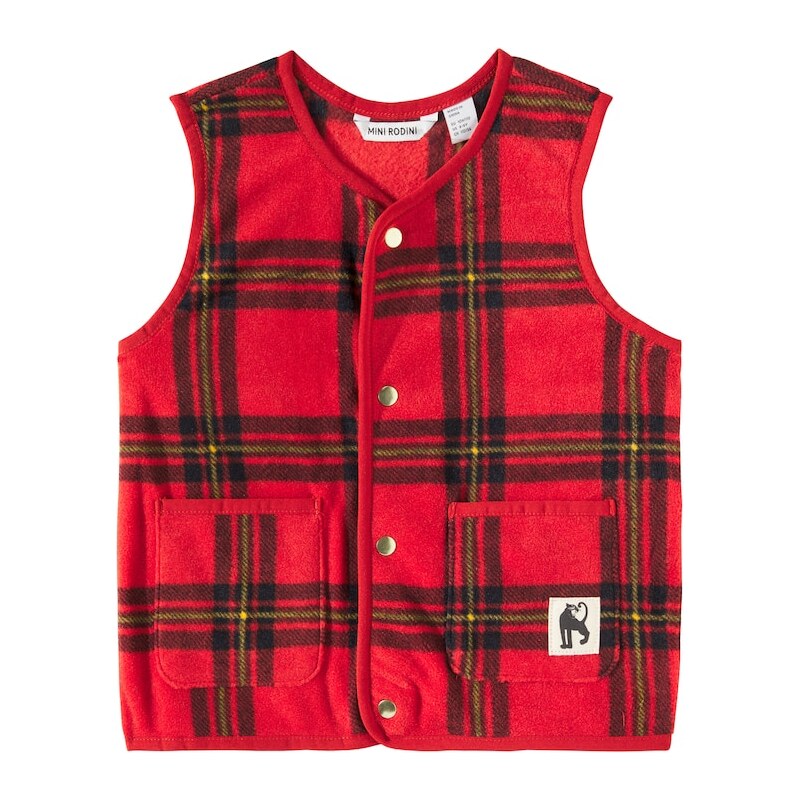 Mini Rodini Checked fleece vest